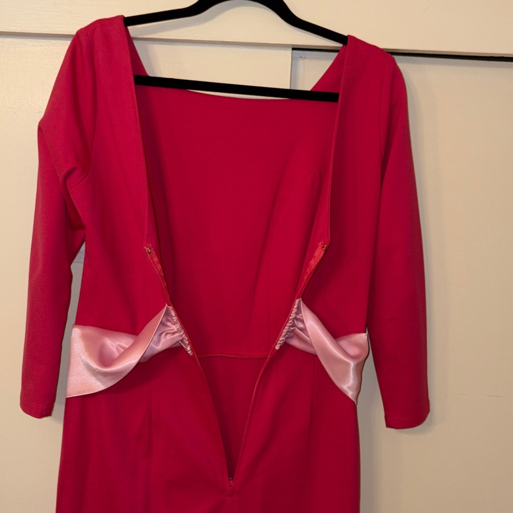 Pinup Couture Vibrant Pink Dress Size XL Stretch Princess Aurora Disney Dapper - Picture 6 of 13